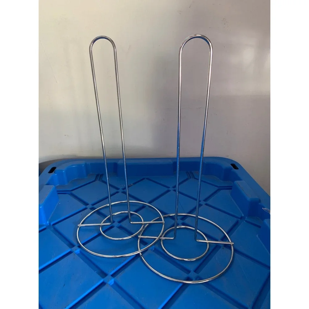 Chrome Metal paper towel holders Silver Wire Set of 2